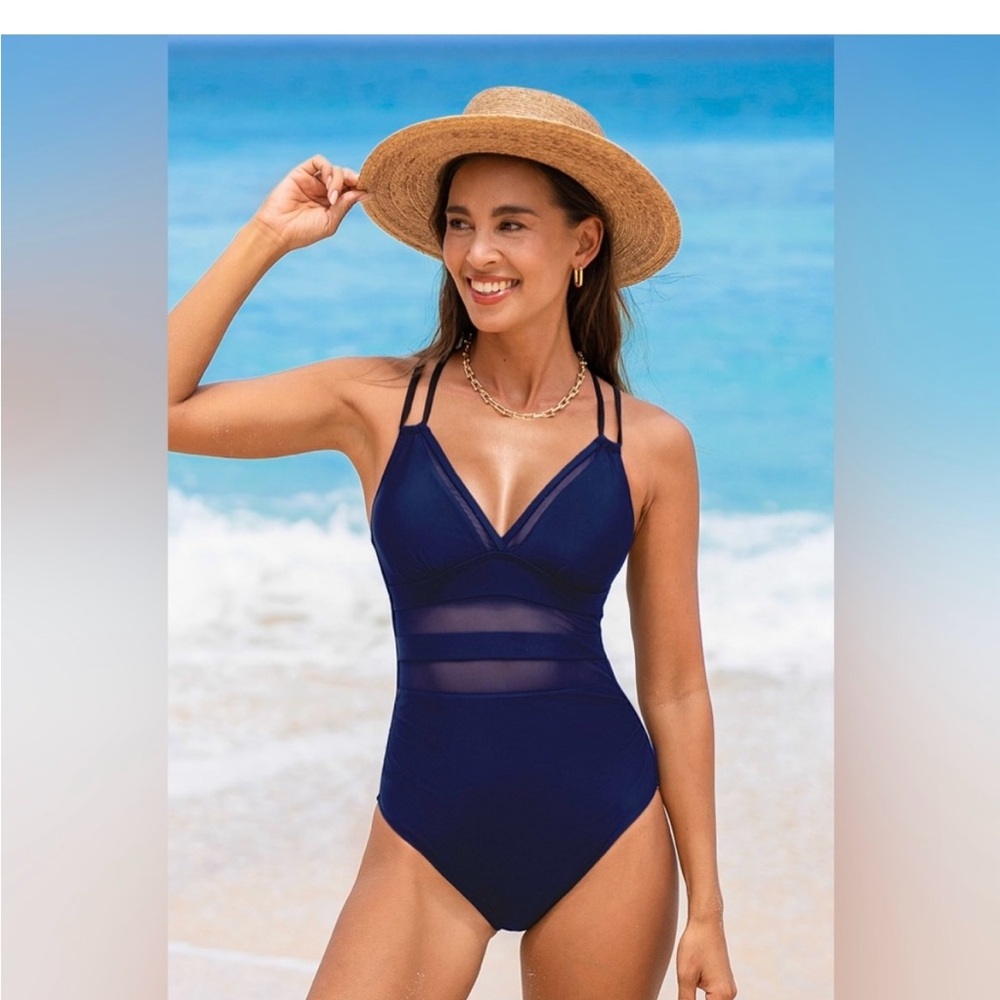 NEW Cupshe Navy Blue Swimsuit